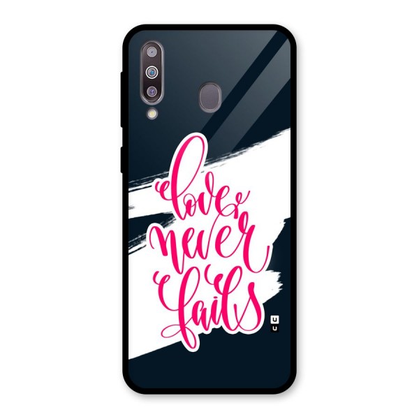 Love Never Fails Glass Back Case for Galaxy M30