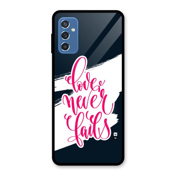 Love Never Fails Glass Back Case for Galaxy M52 5G