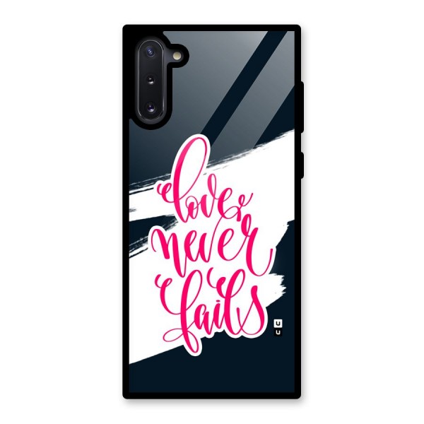 Love Never Fails Glass Back Case for Galaxy Note 10