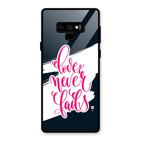 Love Never Fails Glass Back Case for Galaxy Note 9