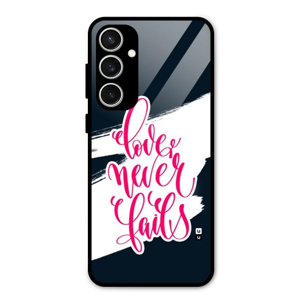 Love Never Fails Glass Back Case for Galaxy S23 FE