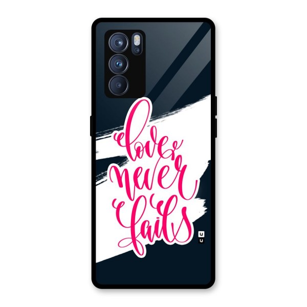 Love Never Fails Glass Back Case for Oppo Reno6 Pro 5G