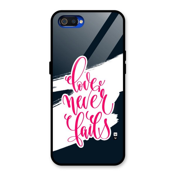 Love Never Fails Glass Back Case for Realme C2