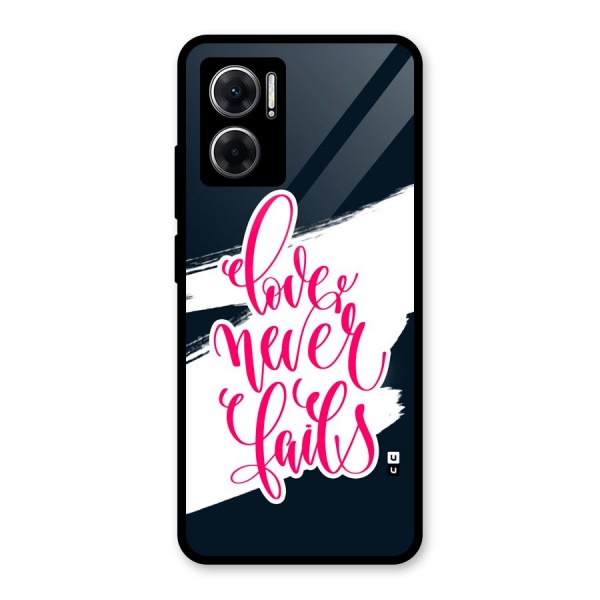 Love Never Fails Glass Back Case for Redmi 11 Prime 5G