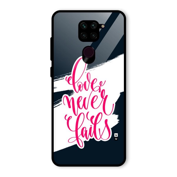 Love Never Fails Glass Back Case for Redmi Note 9