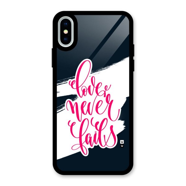 Love Never Fails Glass Back Case for iPhone X