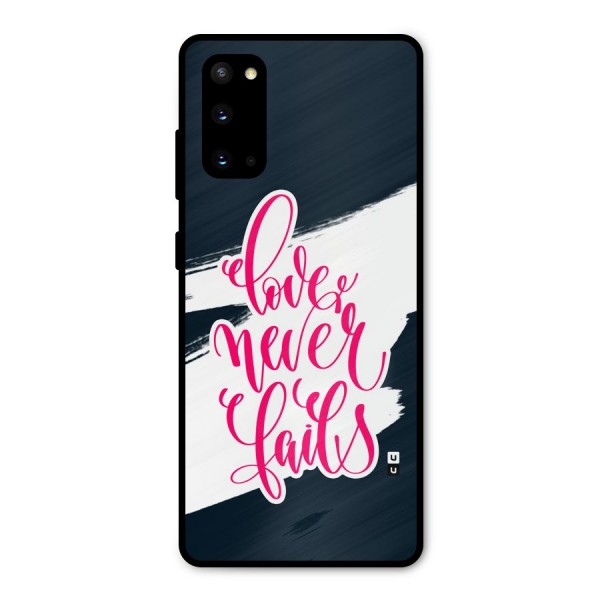 Love Never Fails Metal Back Case for Galaxy S20