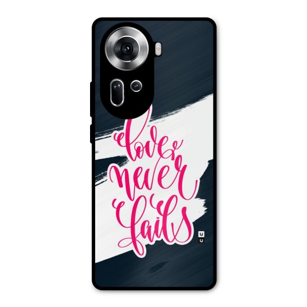 Love Never Fails Metal Back Case for Oppo Reno11 5G