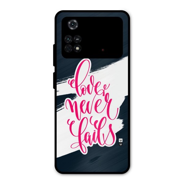 Love Never Fails Metal Back Case for Poco M4 Pro 4G