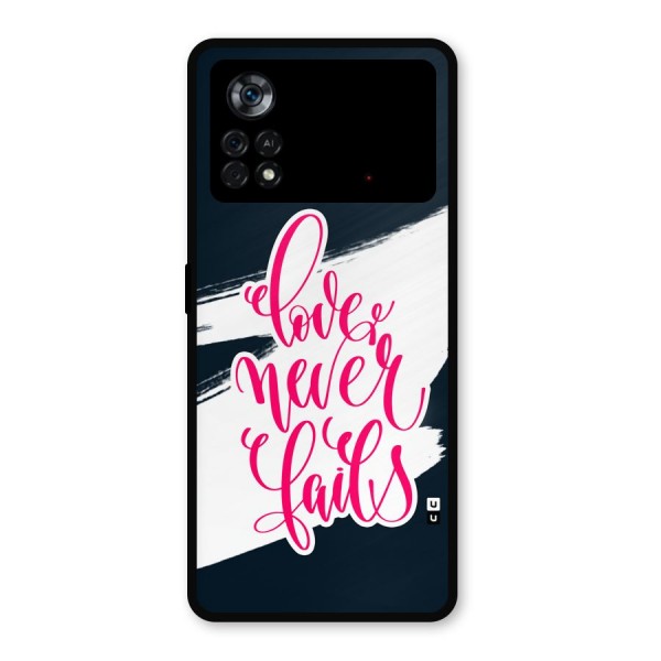 Love Never Fails Metal Back Case for Poco X4 Pro 5G