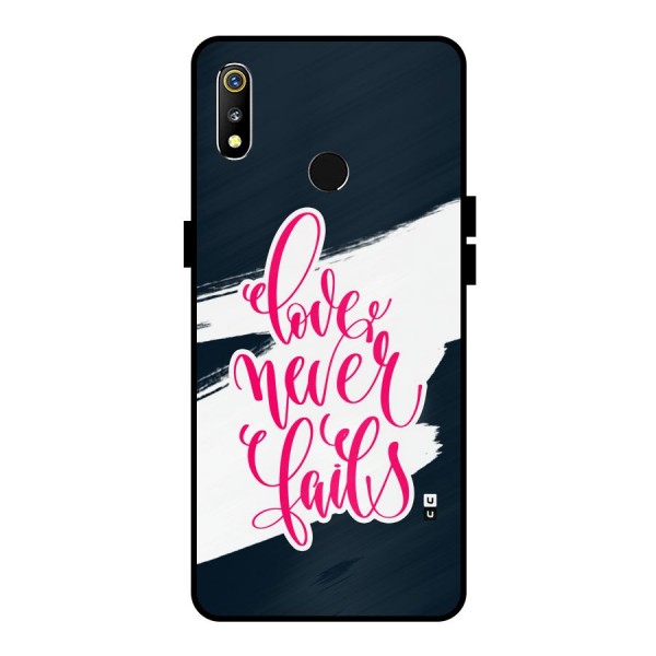 Love Never Fails Metal Back Case for Realme 3