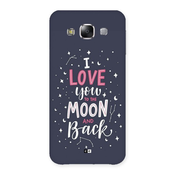 Love To The Moon Back Case for Galaxy E5