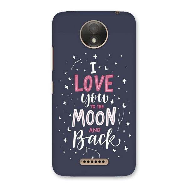Love To The Moon Back Case for Moto C Plus