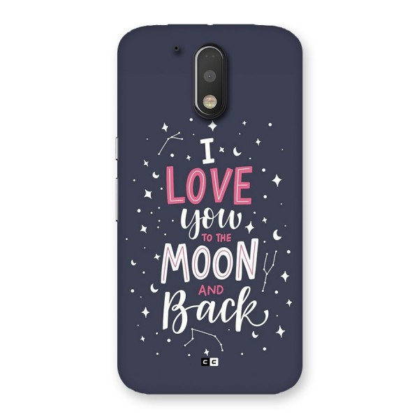 Love To The Moon Back Case for Moto G4 Plus