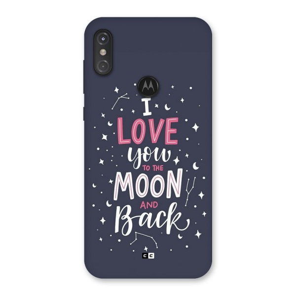 Love To The Moon Back Case for Motorola One Power