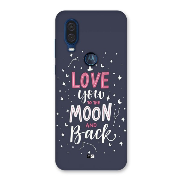Love To The Moon Back Case for Motorola One Vision