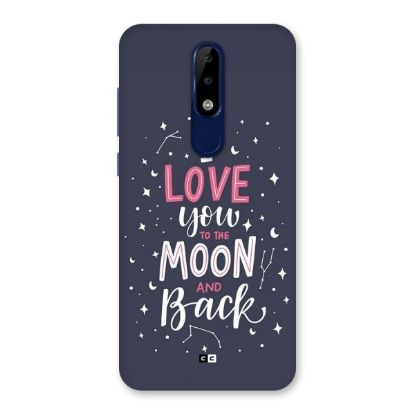 Love To The Moon Back Case for Nokia 5.1 Plus