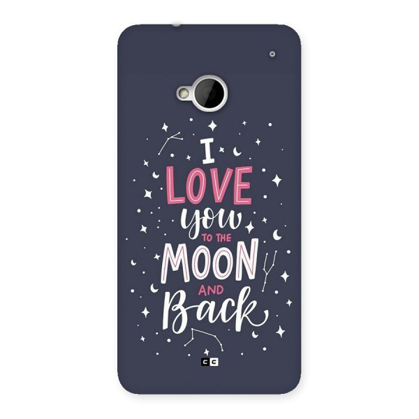 Love To The Moon Back Case for One M7 (Single Sim)