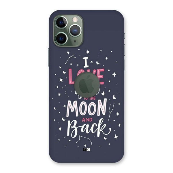 Love To The Moon Back Case for iPhone 11 Pro Logo Cut