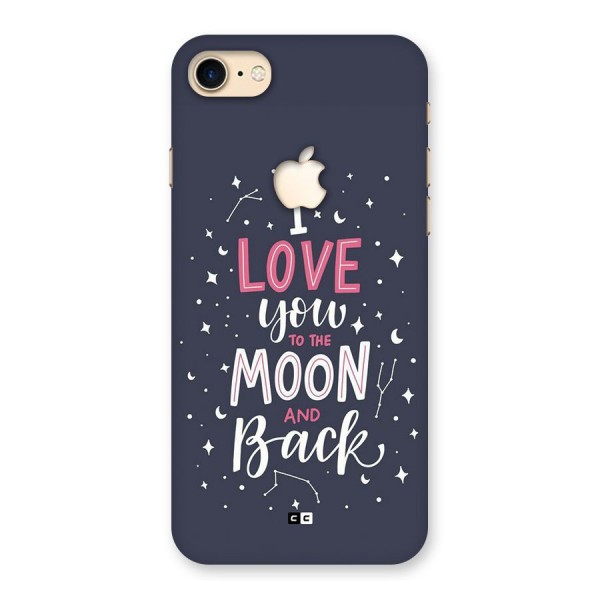 Love To The Moon Back Case for iPhone 7 Apple Cut