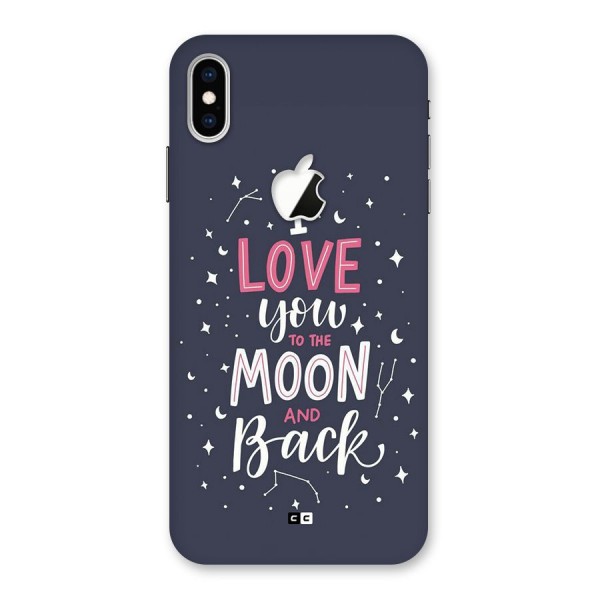 Love To The Moon Back Case for iPhone XS Max Apple Cut