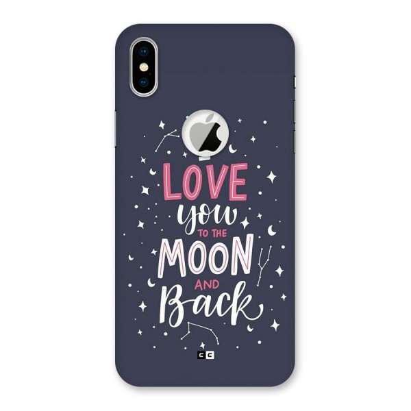 Love To The Moon Back Case for iPhone X Logo Cut