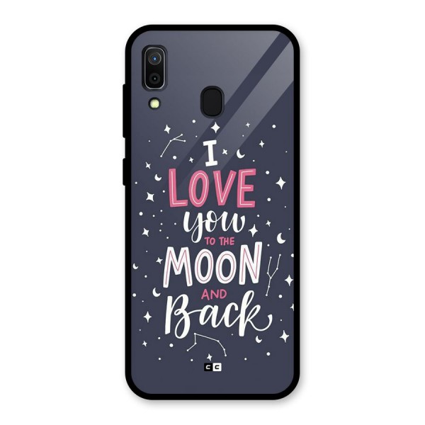 Love To The Moon Glass Back Case for Galaxy A30