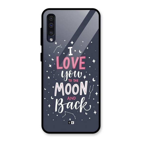 Love To The Moon Glass Back Case for Galaxy A30s