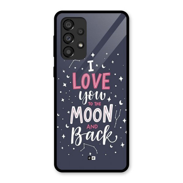 Love To The Moon Glass Back Case for Galaxy A33 5G