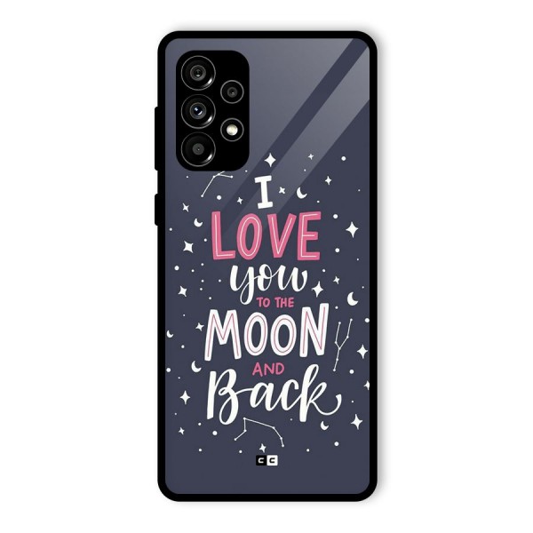 Love To The Moon Glass Back Case for Galaxy A73 5G