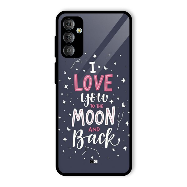 Love To The Moon Glass Back Case for Galaxy F23