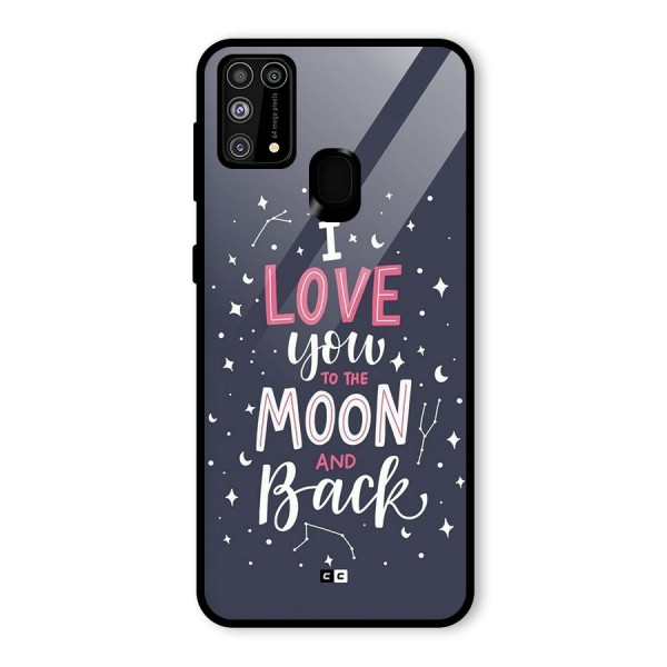 Love To The Moon Glass Back Case for Galaxy F41