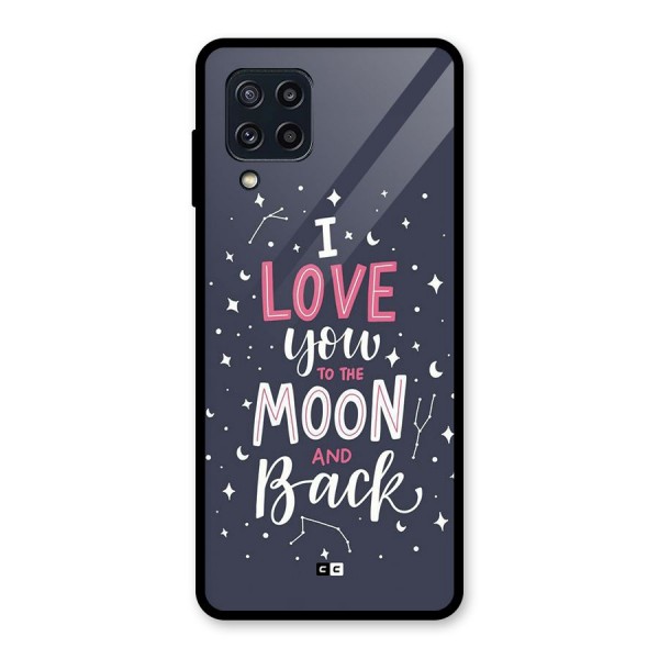 Love To The Moon Glass Back Case for Galaxy M32