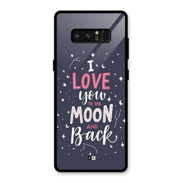 Love To The Moon Glass Back Case for Galaxy Note 8