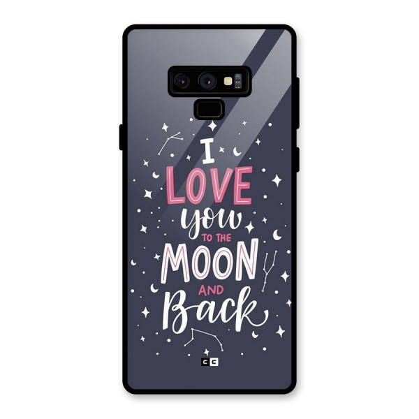 Love To The Moon Glass Back Case for Galaxy Note 9