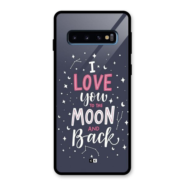 Love To The Moon Glass Back Case for Galaxy S10