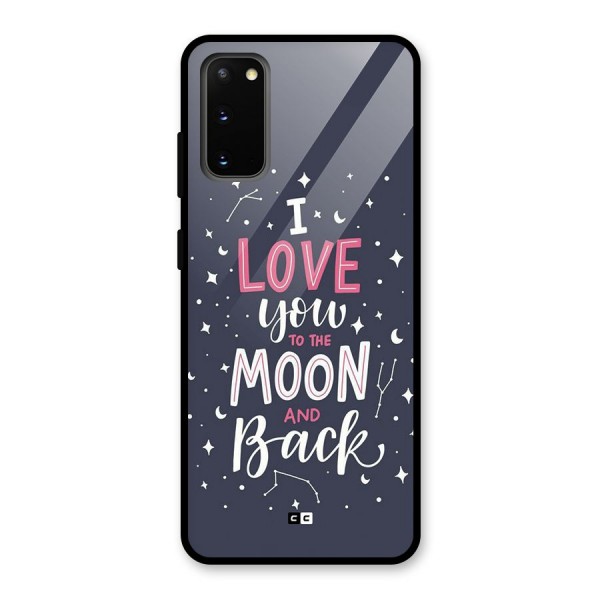 Love To The Moon Glass Back Case for Galaxy S20