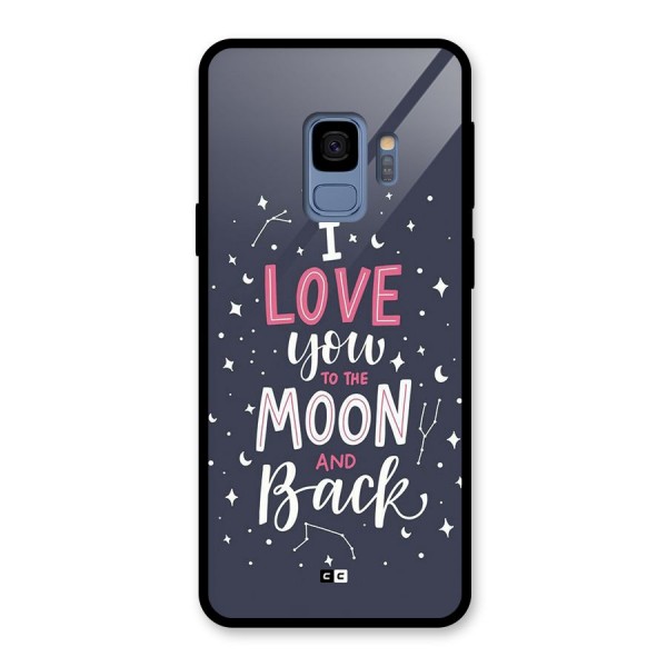 Love To The Moon Glass Back Case for Galaxy S9