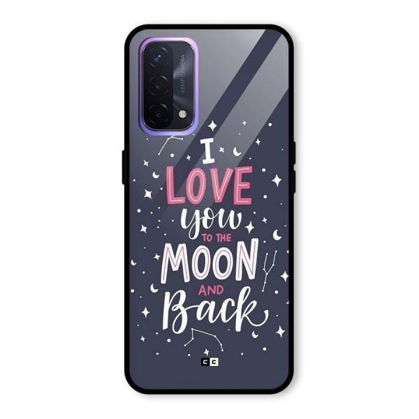 Love To The Moon Glass Back Case for Oppo A74 5G