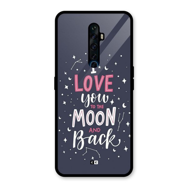 Love To The Moon Glass Back Case for Oppo Reno2 F