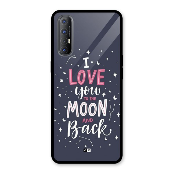 Love To The Moon Glass Back Case for Oppo Reno3 Pro