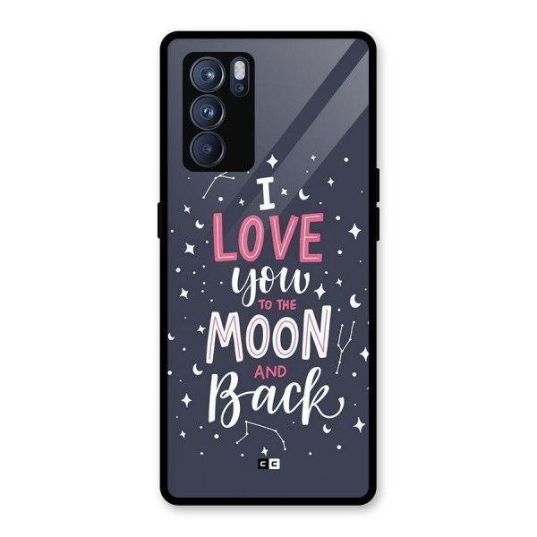 Love To The Moon Glass Back Case for Oppo Reno6 Pro 5G