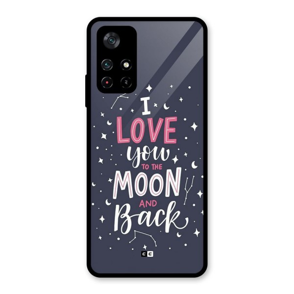 Love To The Moon Glass Back Case for Poco M4 Pro 5G
