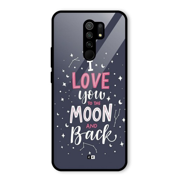 Love To The Moon Glass Back Case for Redmi 9 Prime