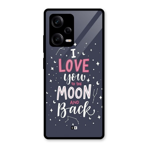 Love To The Moon Glass Back Case for Redmi Note 12 Pro