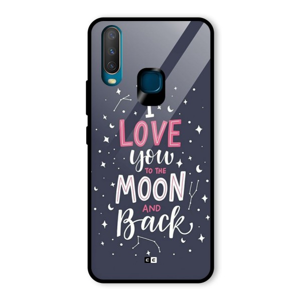 Love To The Moon Glass Back Case for Vivo U10