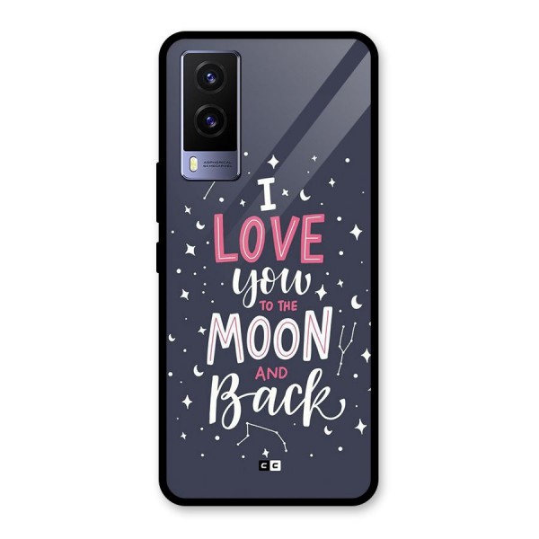 Love To The Moon Glass Back Case for Vivo V21e 5G