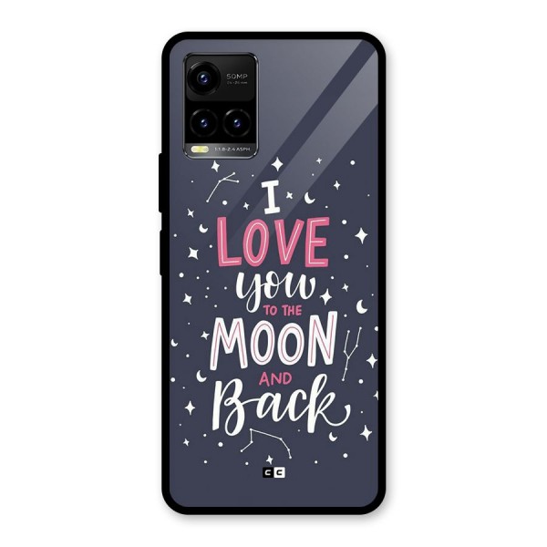 Love To The Moon Glass Back Case for Vivo Y33s