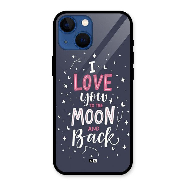 Love To The Moon Glass Back Case for iPhone 13 Mini