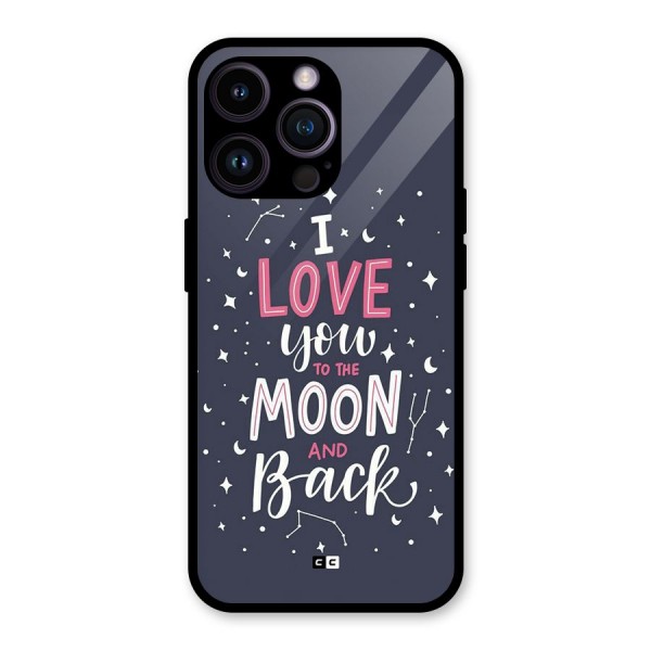 Love To The Moon Glass Back Case for iPhone 14 Pro Max